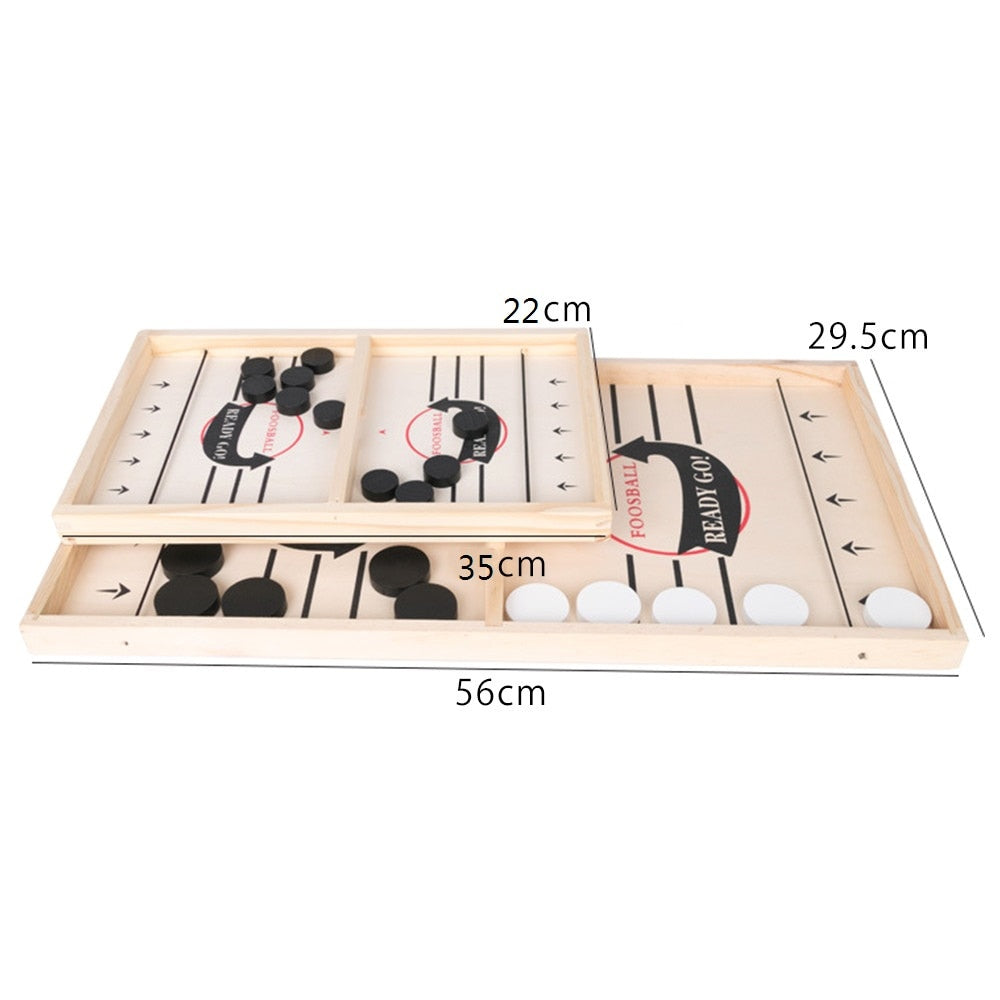 Foosball Wooden Board Game: Fast Sling Puck Action for All Ages!