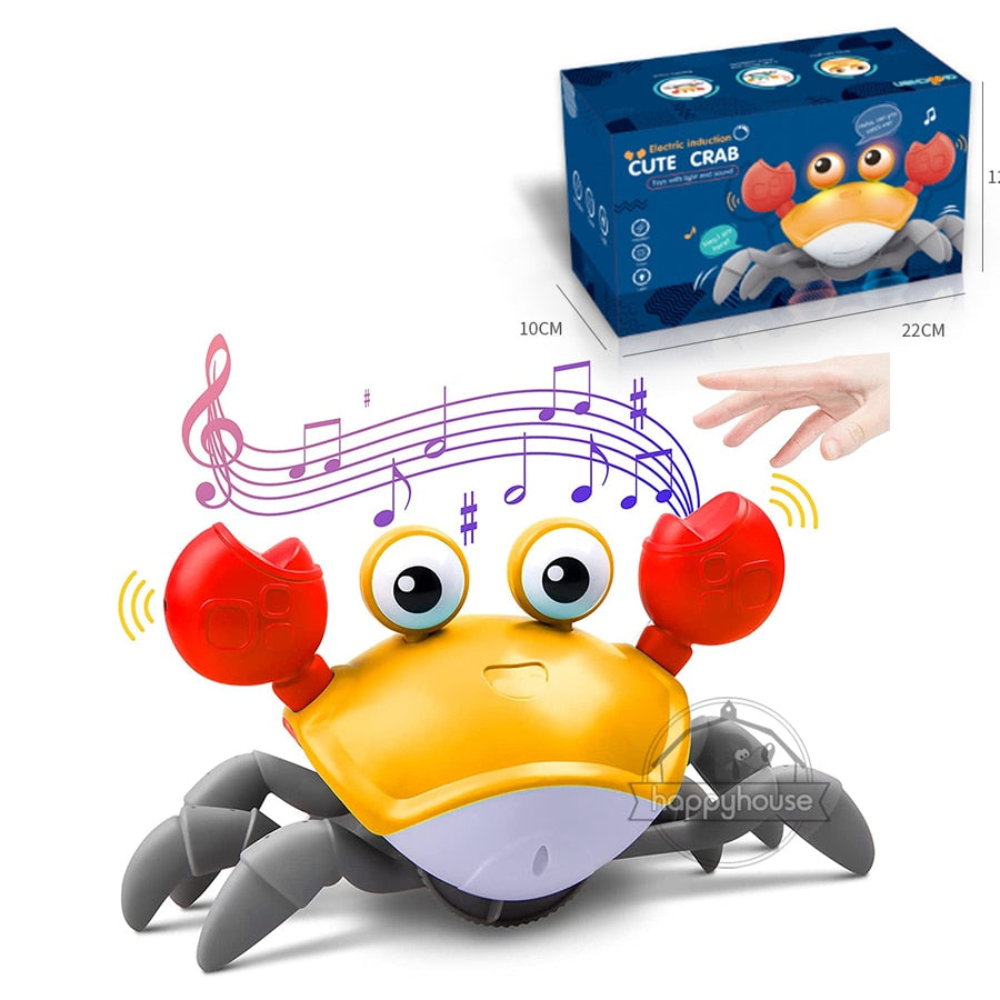 Enchanting Crawling Crab Baby Toy: Music, LED Lights, and Obstacle Avoidance for Active Kids!