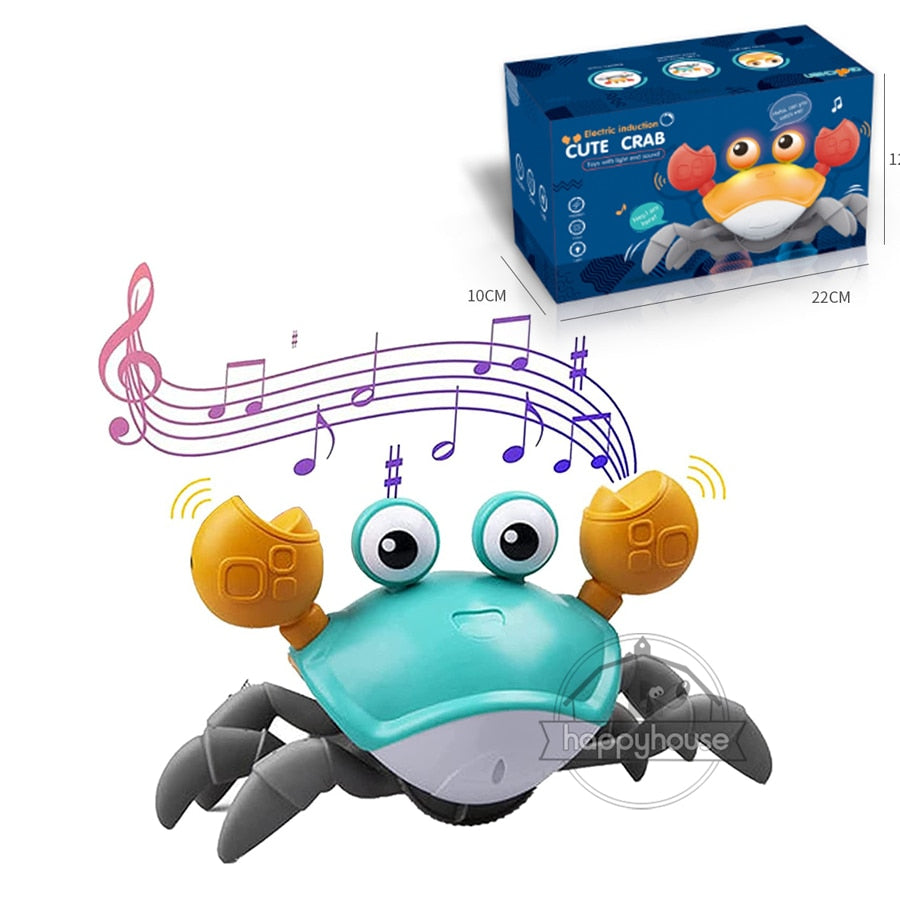 Enchanting Crawling Crab Baby Toy: Music, LED Lights, and Obstacle Avoidance for Active Kids!