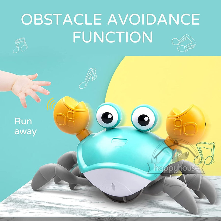 Enchanting Crawling Crab Baby Toy: Music, LED Lights, and Obstacle Avoidance for Active Kids!