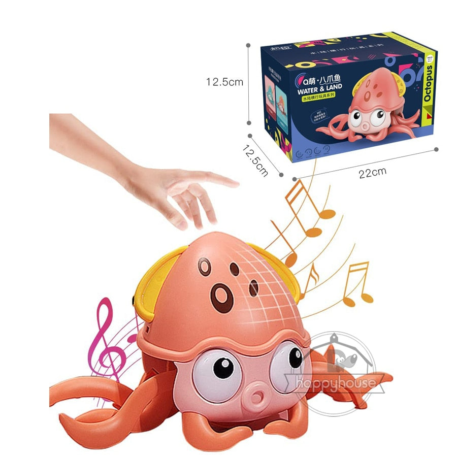 Enchanting Crawling Crab Baby Toy: Music, LED Lights, and Obstacle Avoidance for Active Kids!