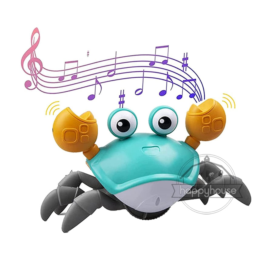 Enchanting Crawling Crab Baby Toy: Music, LED Lights, and Obstacle Avoidance for Active Kids!