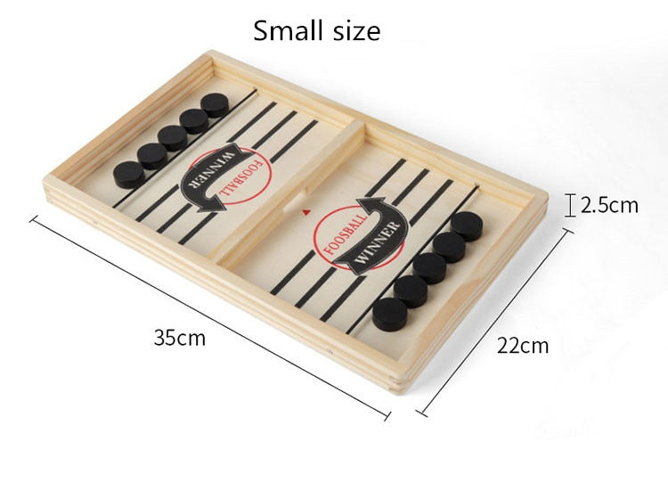 Foosball Wooden Board Game: Fast Sling Puck Action for All Ages!