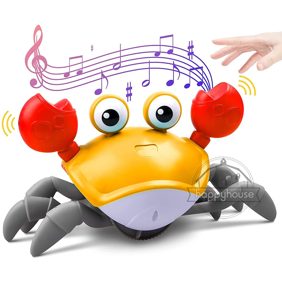 Enchanting Crawling Crab Baby Toy: Music, LED Lights, and Obstacle Avoidance for Active Kids!