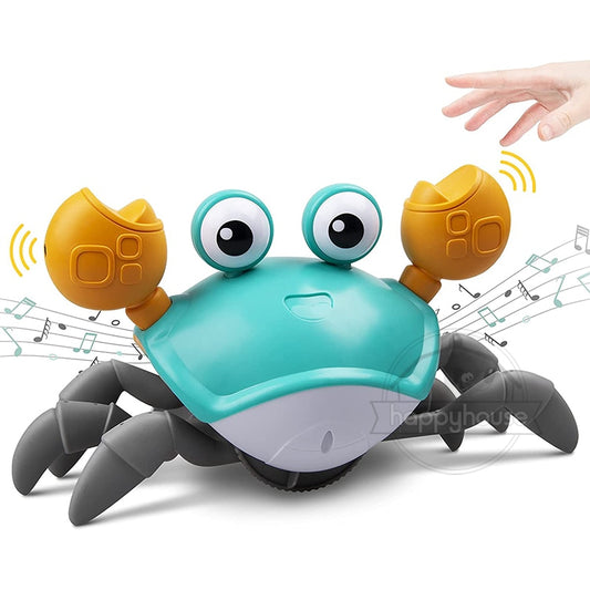 Enchanting Crawling Crab Baby Toy: Music, LED Lights, and Obstacle Avoidance for Active Kids!
